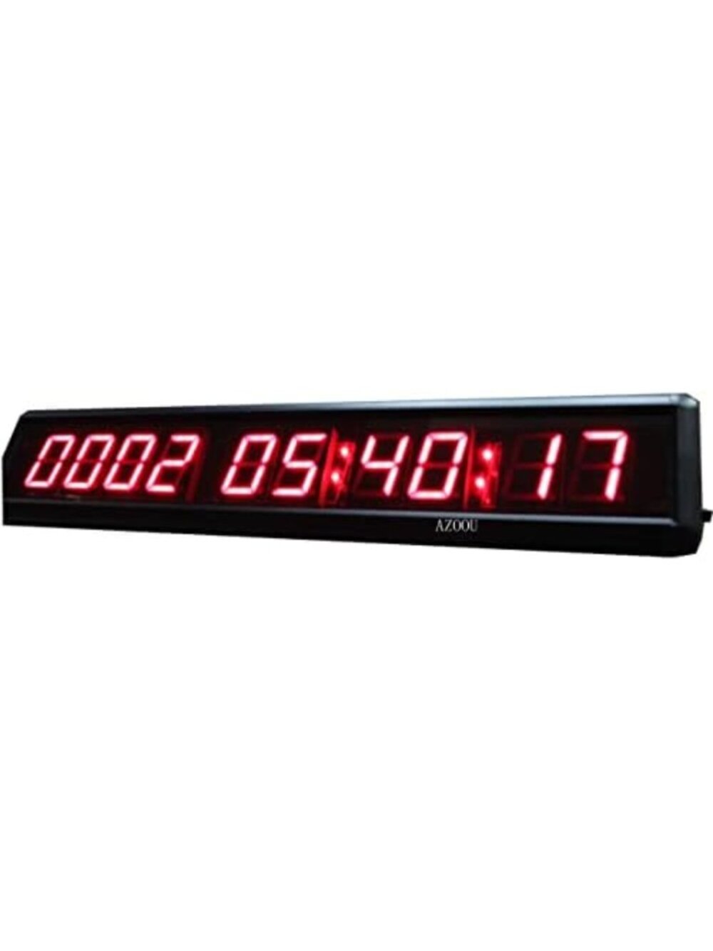 LED Countdown Timer Wall Clock - 10 Digits, Red Display, Up/Down Functionality - Picture 3 of 6